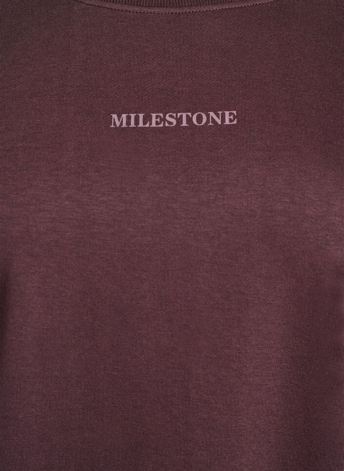 Sweatshirt avec détail statement, Marron, Packshot image number 2
