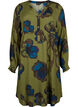 Robe imprim&eacute;e en viscose, Vert, Packshot image number 0