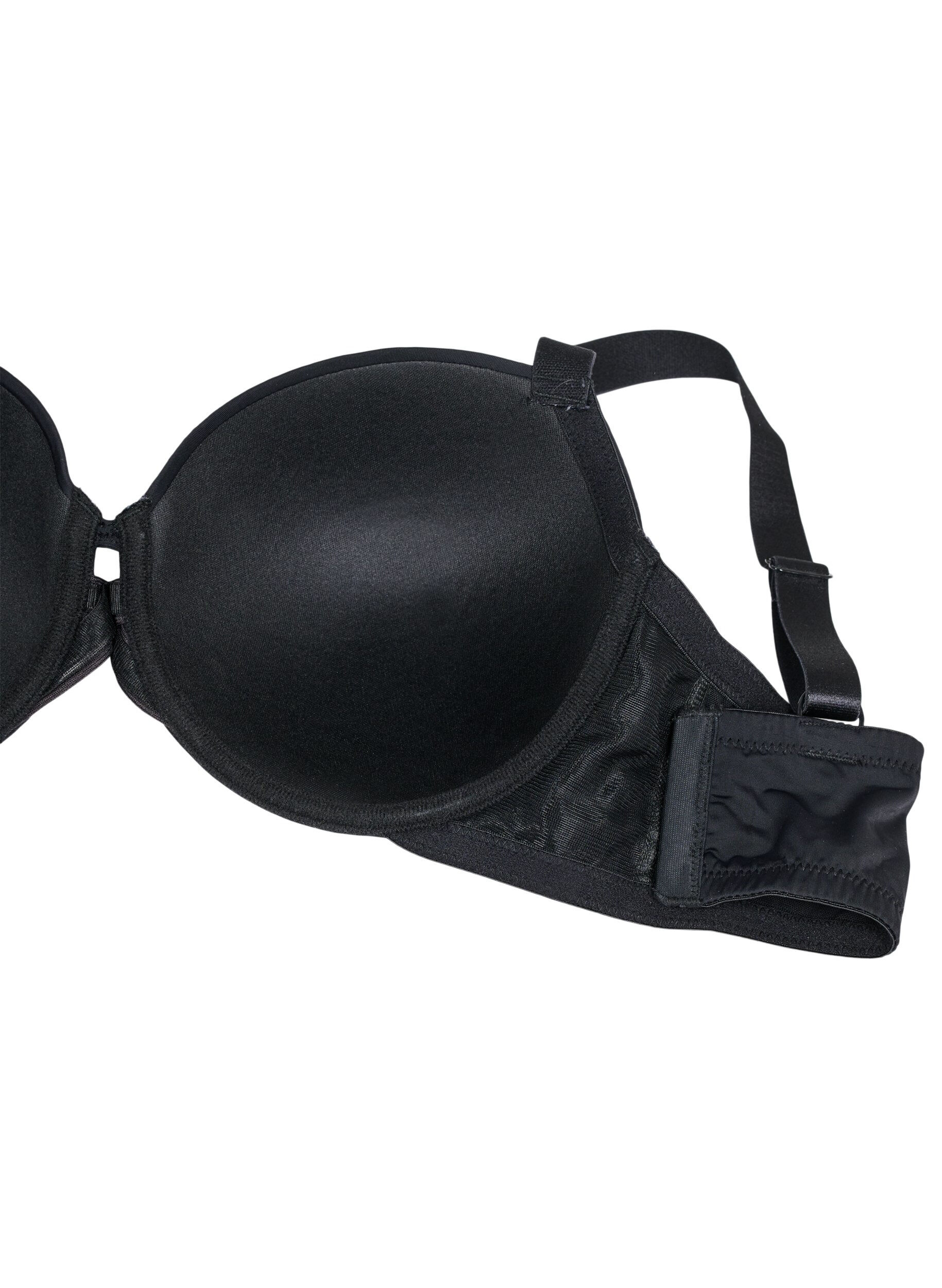 Zizzi Soutien-gorge moul&eacute; avec d&eacute;tail en forme de croix, Noir, Packshot image number 3