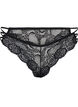 Culotte brésilienne en dentelle, Black, Packshot image number 0
