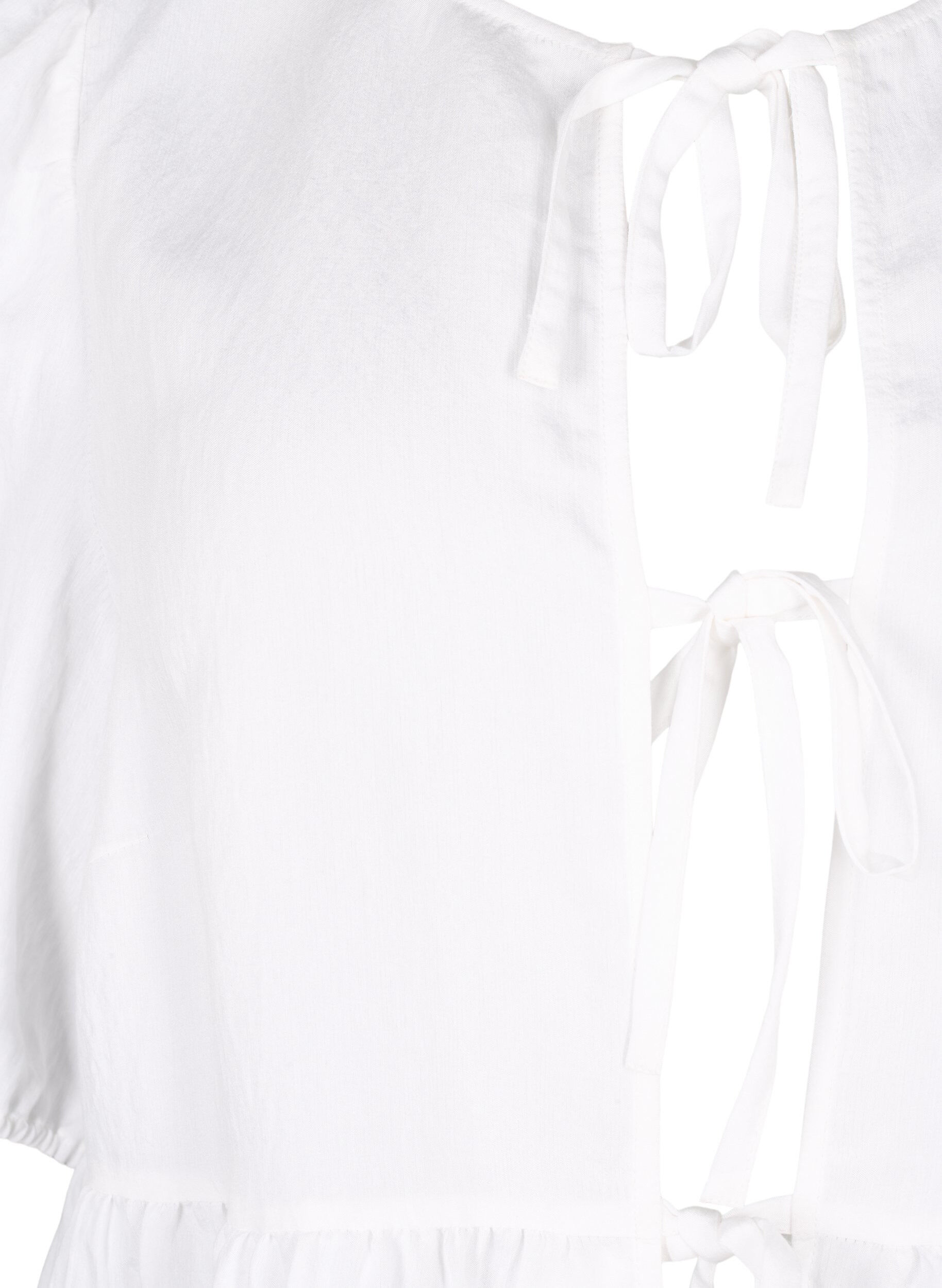 Zizzi Chemisier en viscose avec broderie anglaise, Bright White, Packshot image number 2