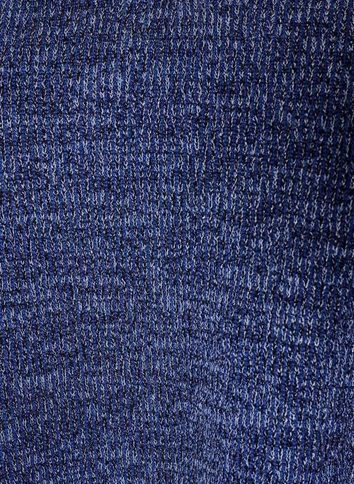Blouse en jersey avec col en V et manches longues, Bleu, Packshot image number 2
