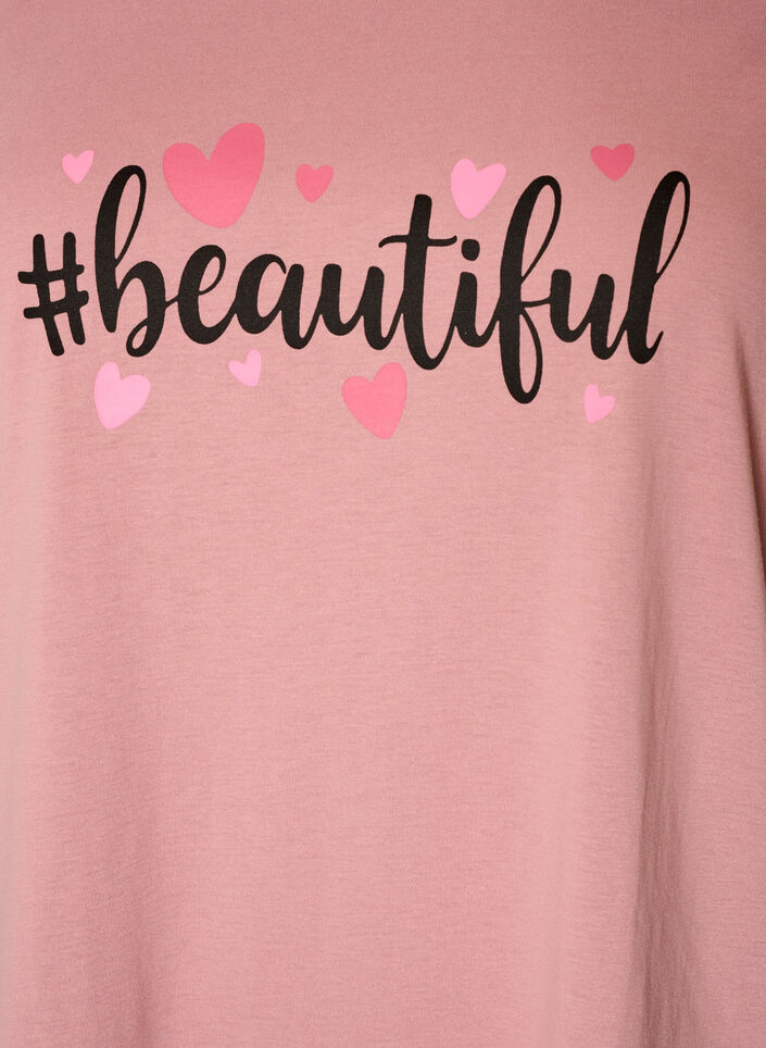 T-shirt imprim&eacute;, Rose poudr&eacute;e, Packshot image number 2