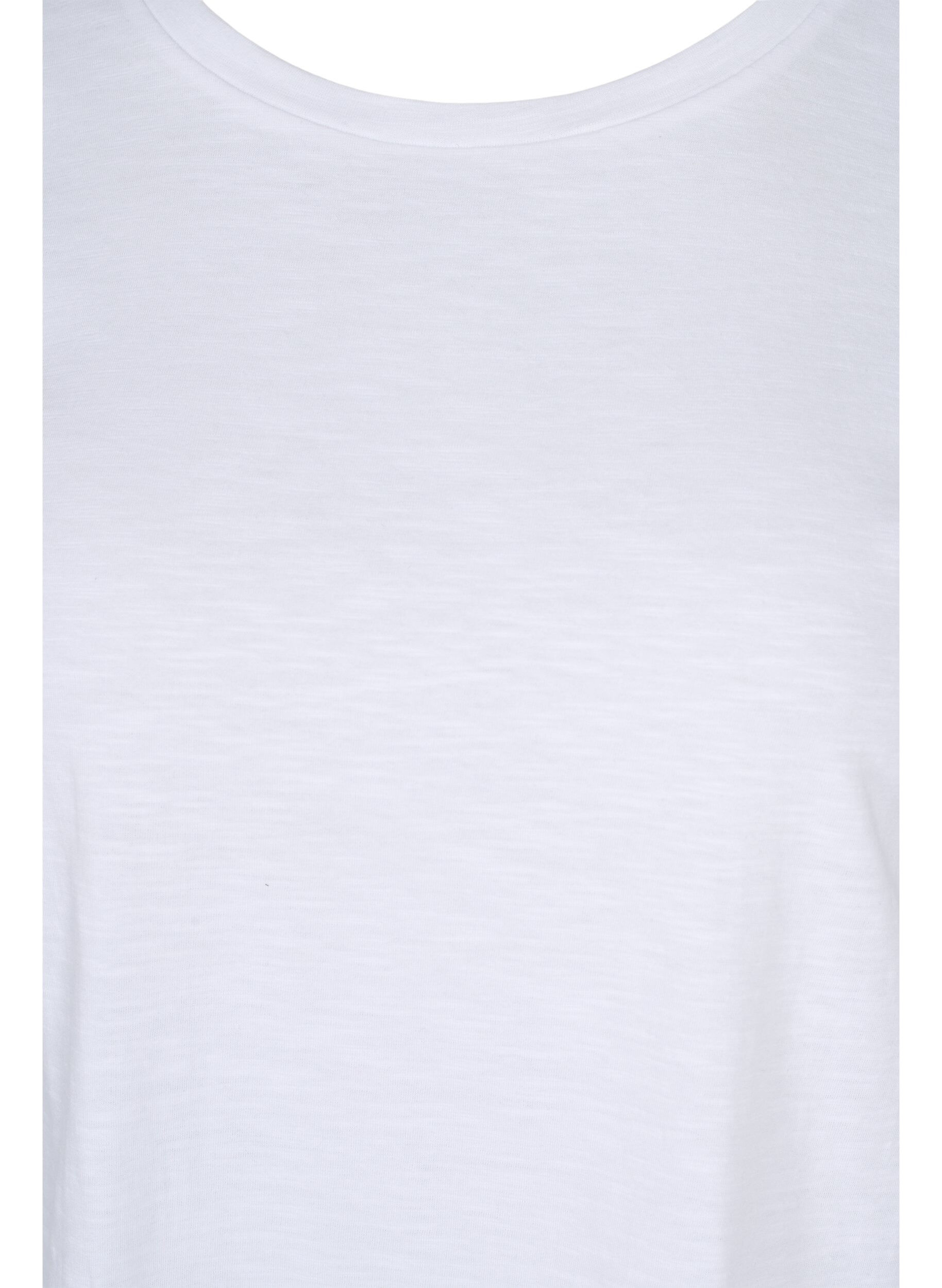 Zizzi Lot de 2 T-shirt basiques en coton, Black/B White, Packshot image number 3