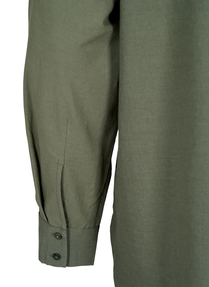 Chemise en coton avec broderie anglaise, Thyme, Packshot image number 4