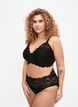 Soutien-gorge en dentelle avec fermeture sur le devant, Black, Model image number 2