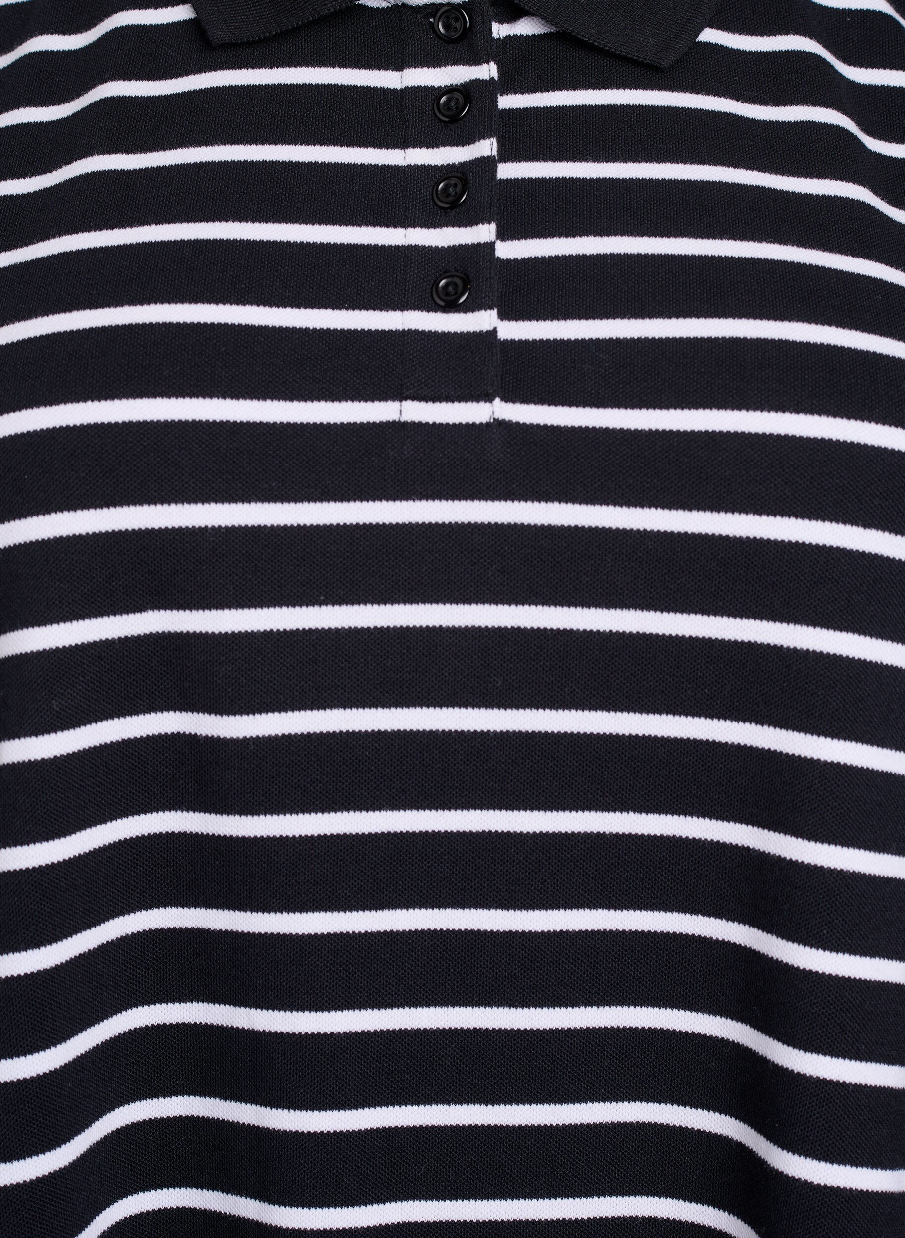 Zizzi Robe polo sans manches, mi-longue, Noir, Packshot image number 2