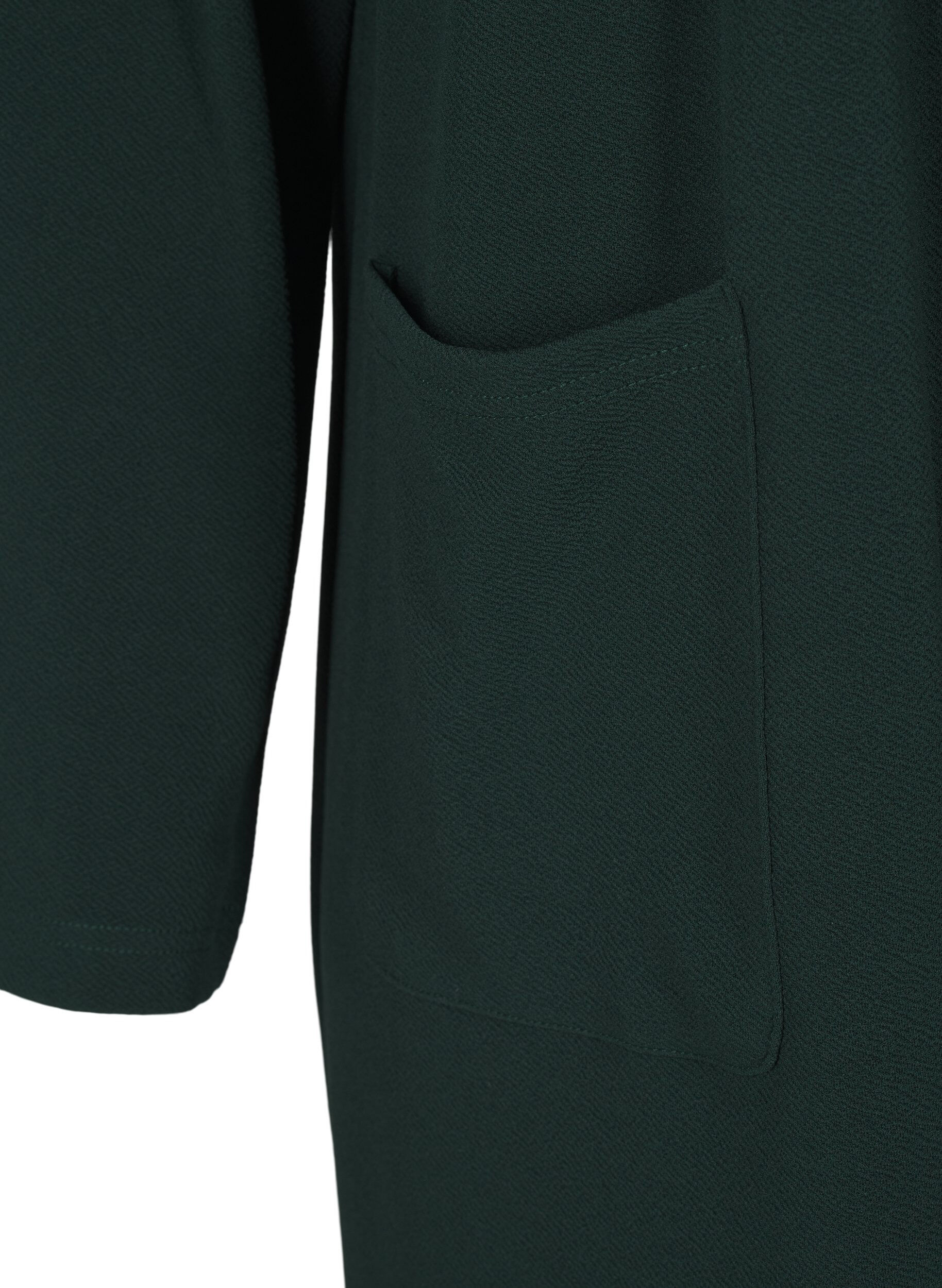 ZizziBlazer long avec des poches, Vert fonc&eacute;, Packshot image number 3