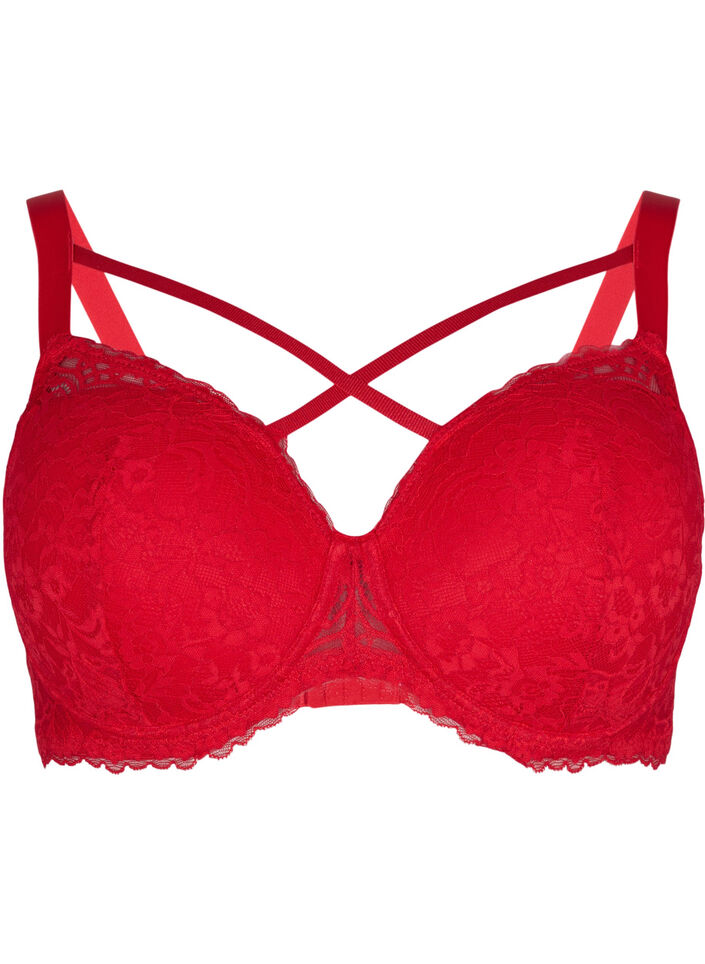 Soutien-gorge en dentelle et string, Red Ass., Packshot image number 0