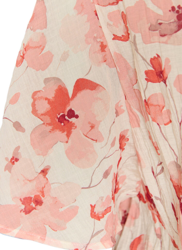 Blouse coupe ballon avec manches papillon, Corail, Packshot image number 3