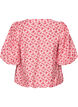Blouse florale en viscose avec manches ballon, Rouge, Packshot image number 1