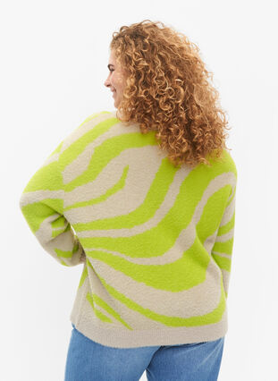 Blouse tricotée douce avec motif, Tender Shoots Comb, Model image number 1