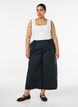 Jupe-culotte avec ceinture &eacute;lastique et jambes amples, Noir, Model image number 0