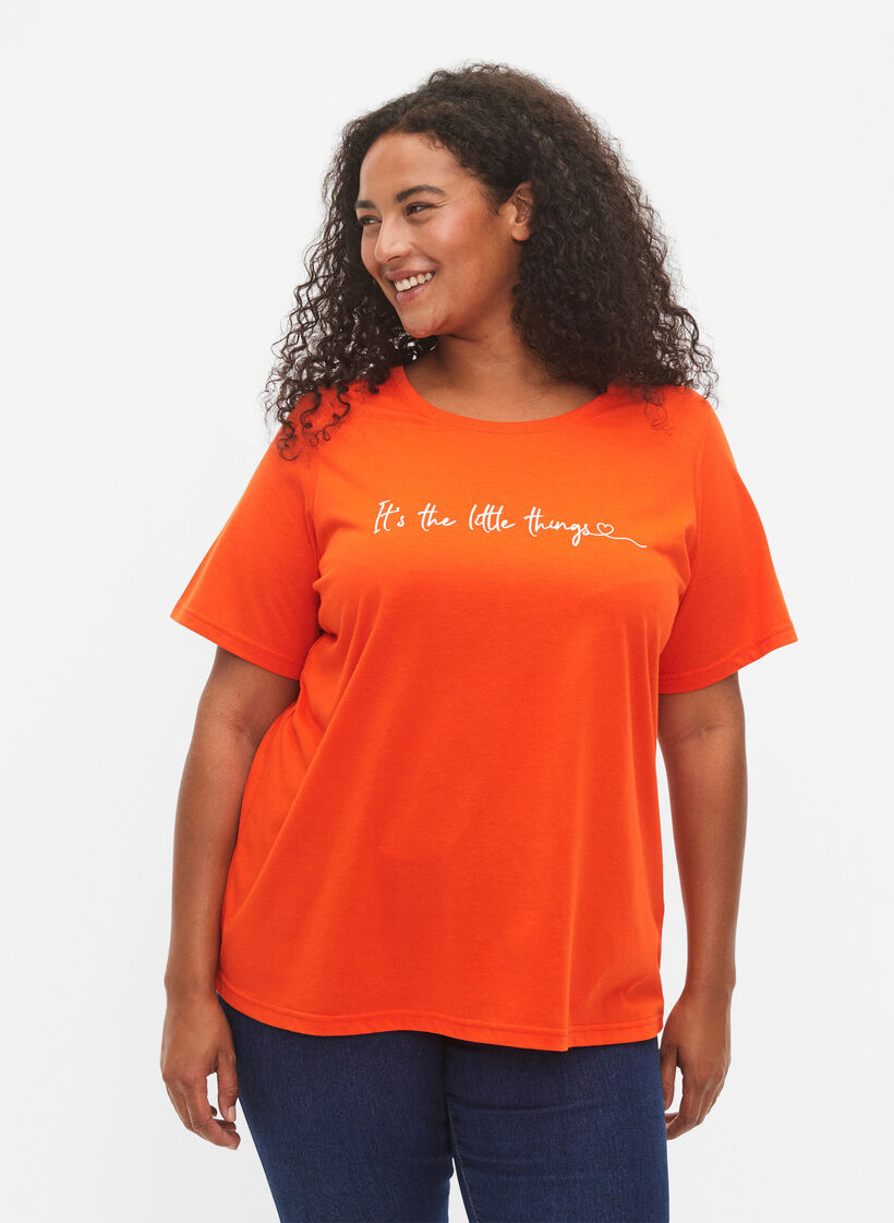 FLASH - T-shirt avec motif, Orange.com, Model image number 0
