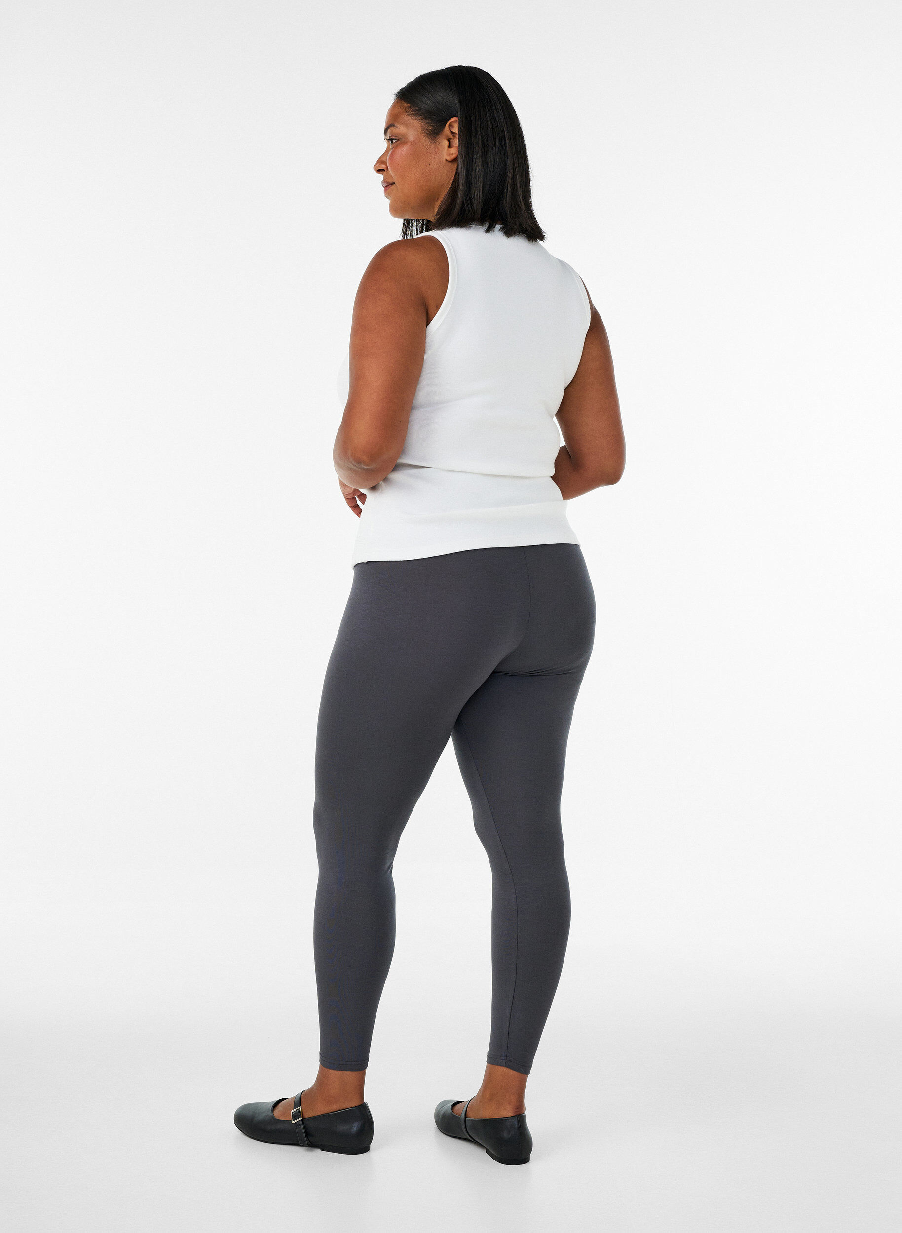 ZizziLeggings basiques en viscose, Gris anthracite, Model image number 2