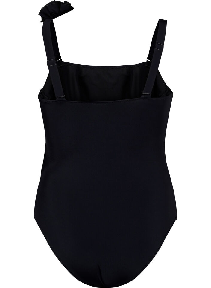 Maillot de bain à encolure asymétrique, Black, Packshot image number 1