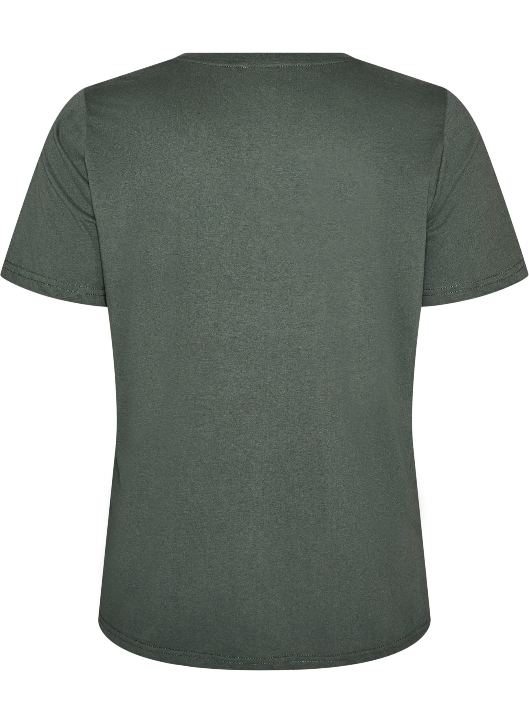 ZizziT-shirt imprim&eacute;, Vert, Packshot image number 1
