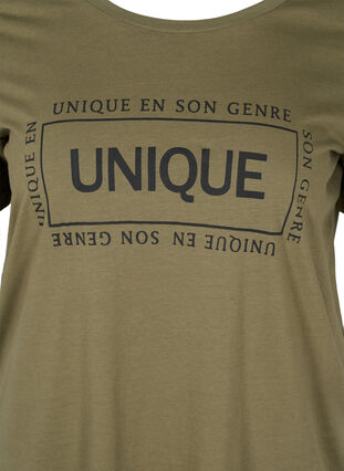 T-shirt en coton à manches courtes avec imprimé, Ivy Green/Unique, Packshot image number 2