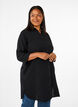 Chemise longue en mousseline de coton, Black, Model image number 0