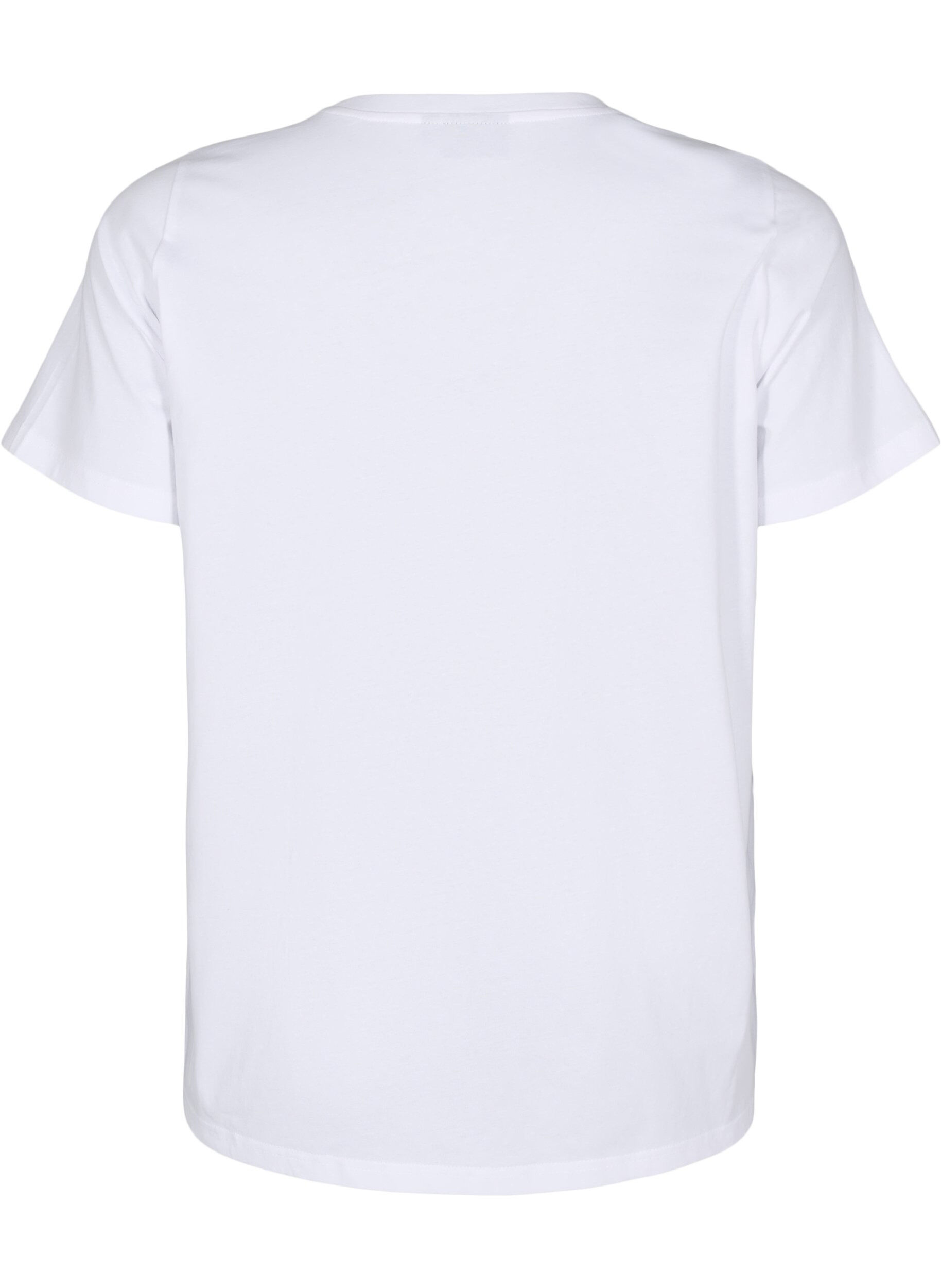 Zizzi T-shirt avec poche sur la poitrine, Blanc, Packshot image number 1