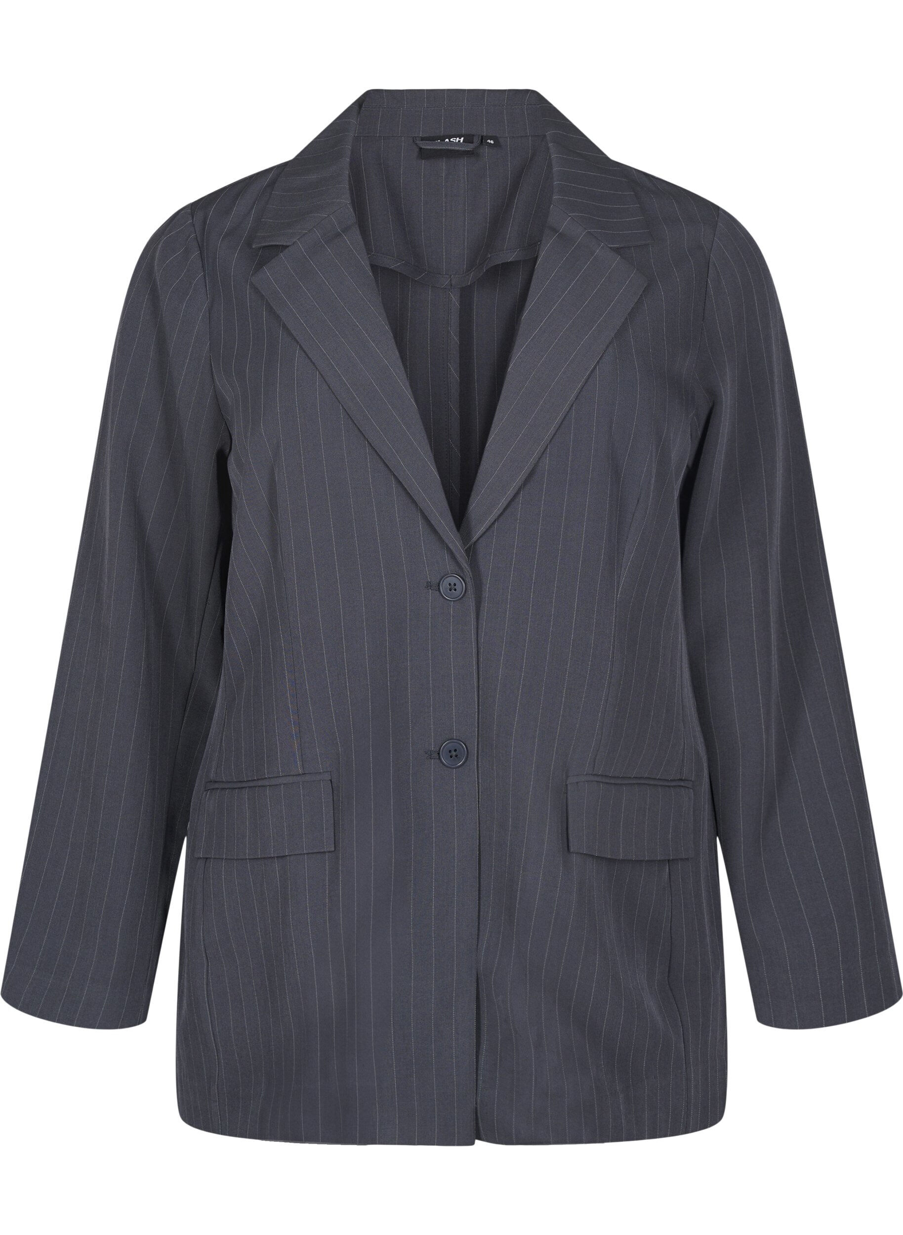 Zizzi FLASH - Blazer avec des poches et une fente, Gris anthracite, Packshot image number 0