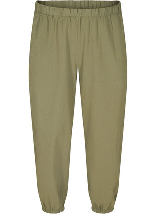 Pantalon court en coton, Deep Lichen Green, Packshot image number 0