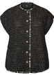Gilet &agrave; carreaux avec boutons d&eacute;coratifs, Noir, Packshot image number 0