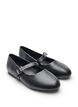 Ballerine en similicuir avec bride, Noir, Packshot image number 1