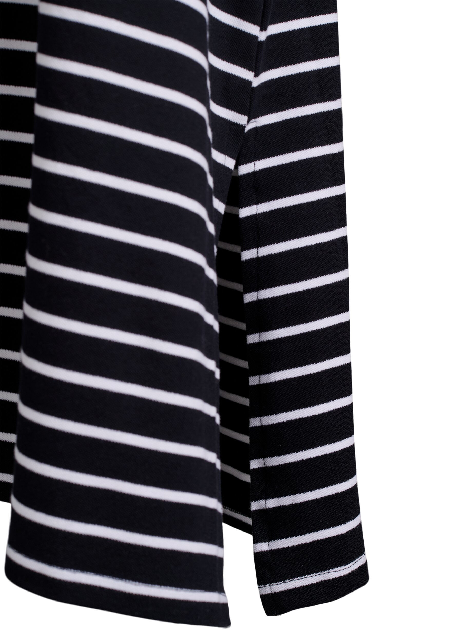 Zizzi Robe polo sans manches, mi-longue, Noir, Packshot image number 3