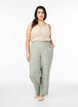 Pantalon ample en lin et viscose, Vert, Model image number 1