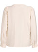 Blouse avec col en V et bandes brodées, Beige, Packshot image number 1