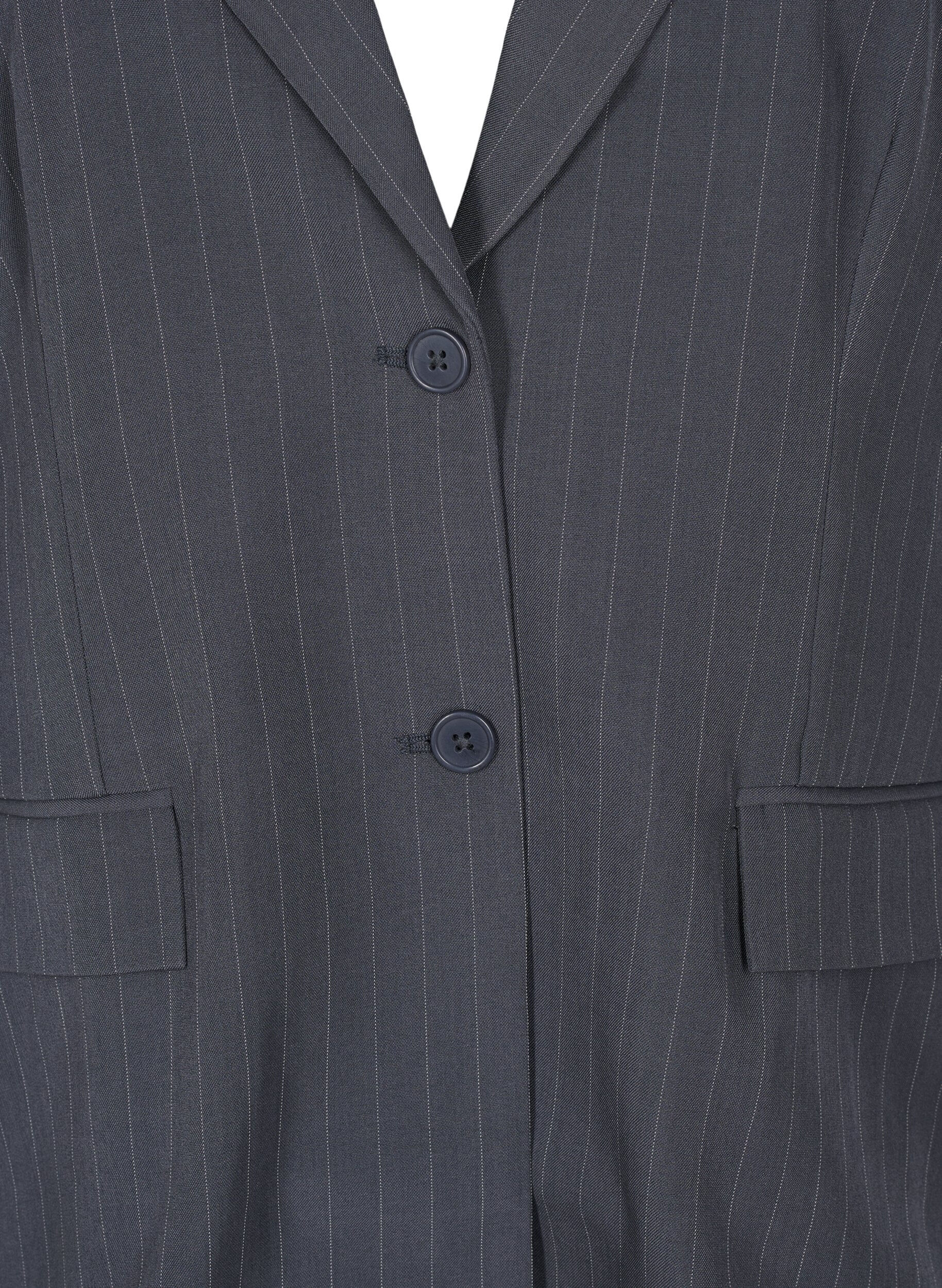 Zizzi FLASH - Blazer avec des poches et une fente, Gris anthracite, Packshot image number 2