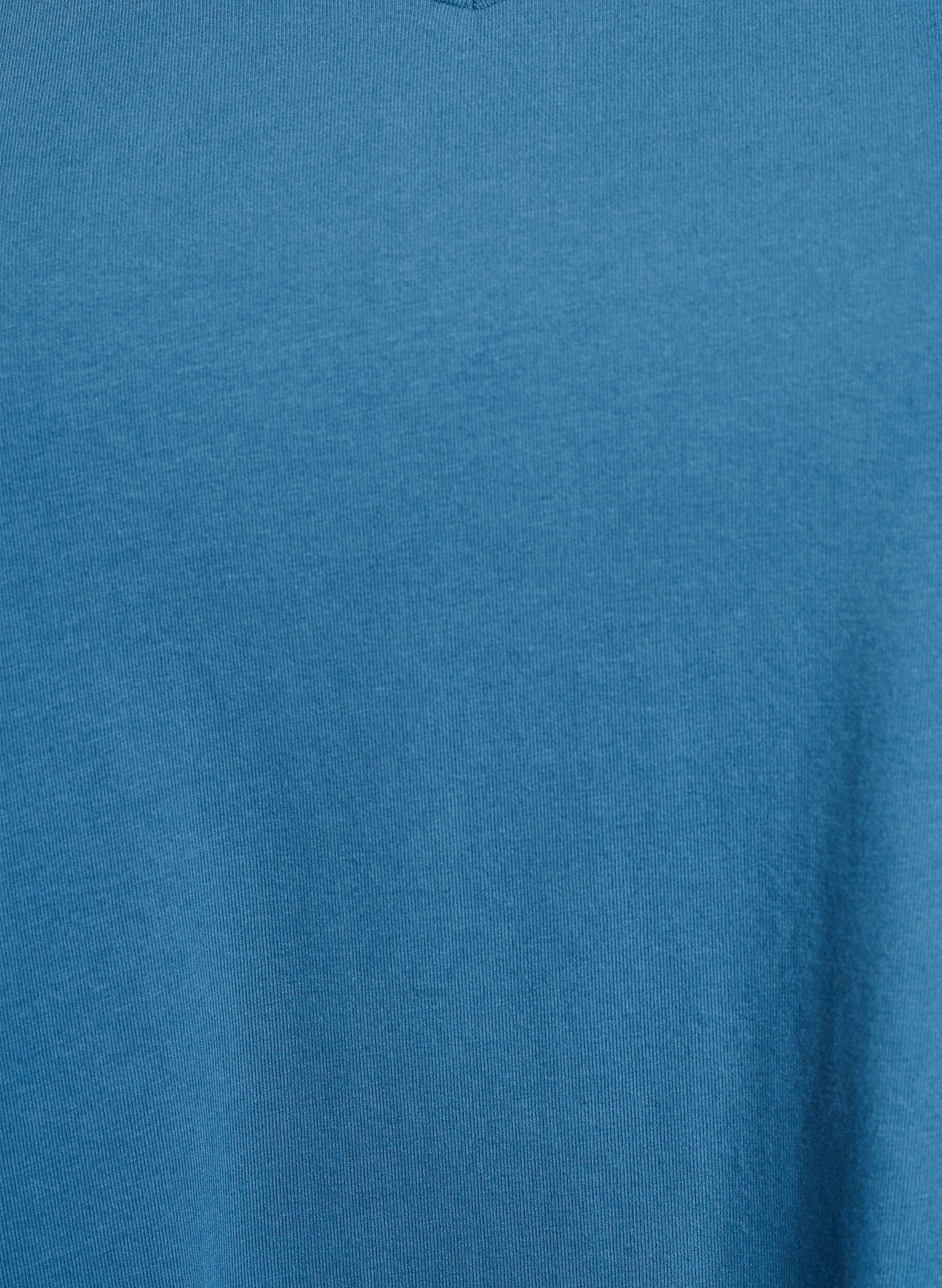 Zizzi T-shirt Basic uni en coton, Gris bleut&eacute;, Packshot image number 2