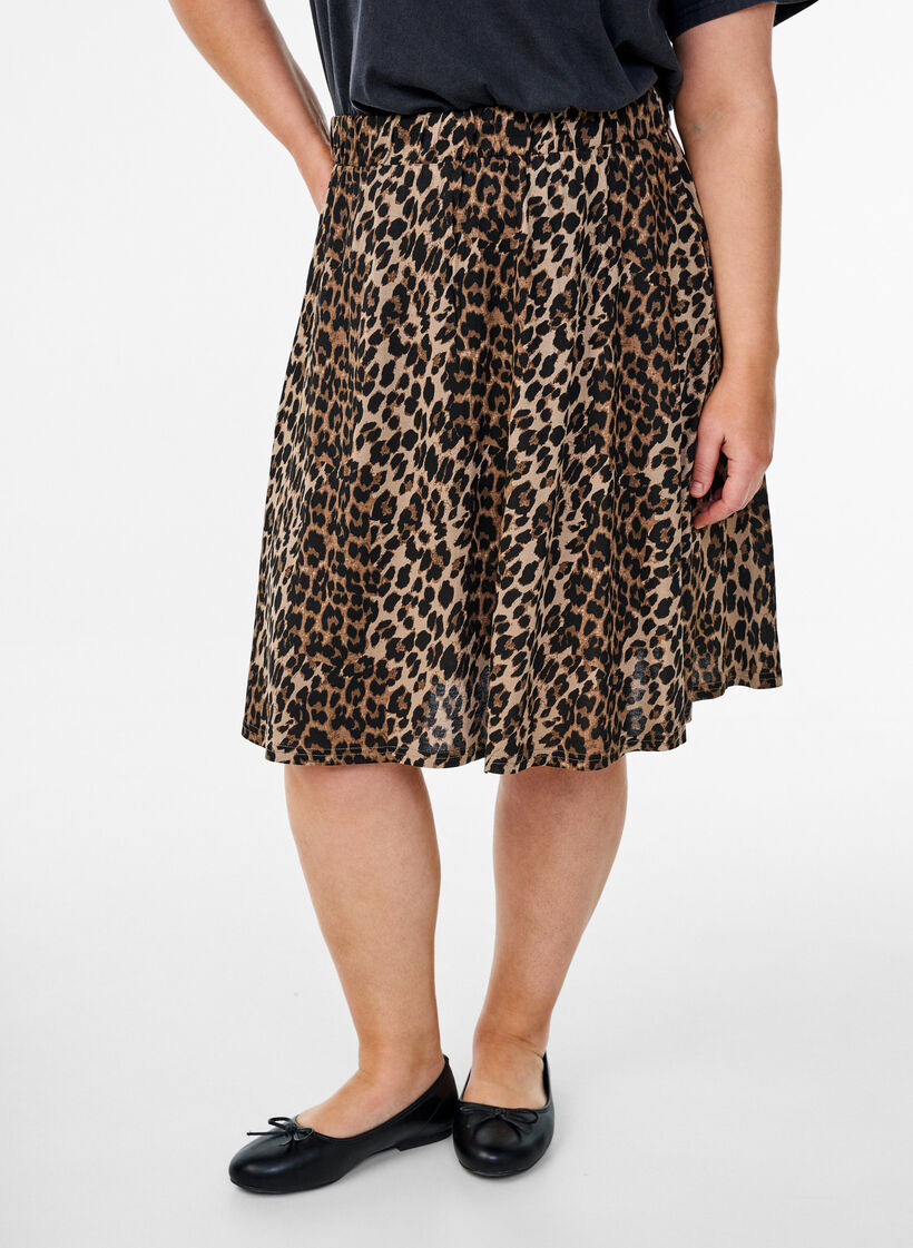 2-pack jupes patineuse en viscose, Noir, Model image number 2