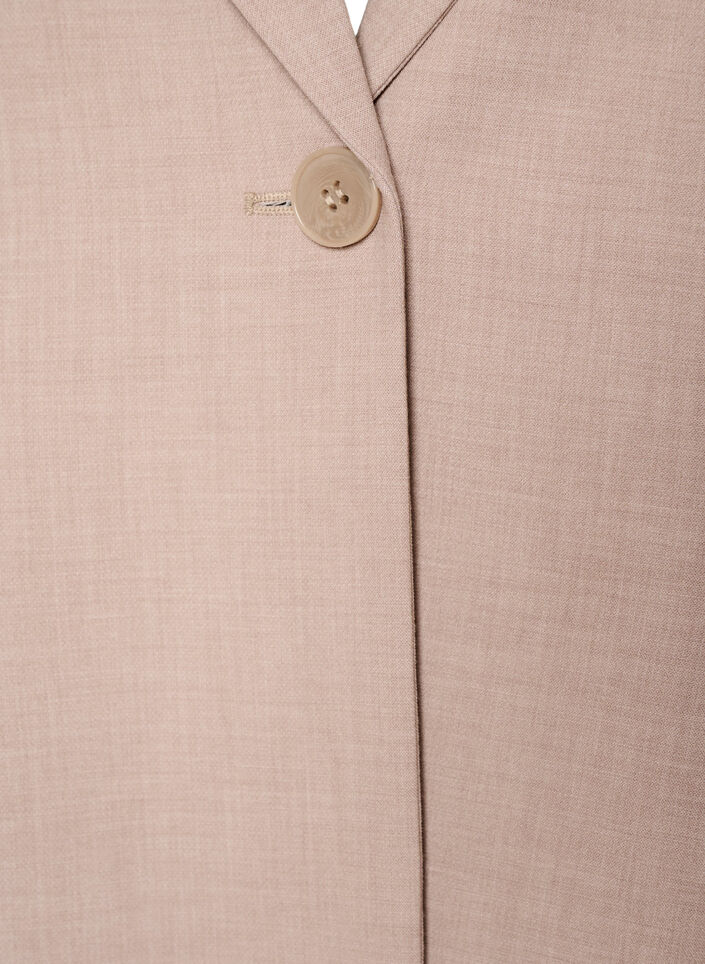 Blazer classique avec fermeture &agrave; bouton unique et poches, Beige, Packshot image number 2