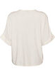 Blouse en viscose avec bordure crochet et boutons, Vanille, Packshot image number 1