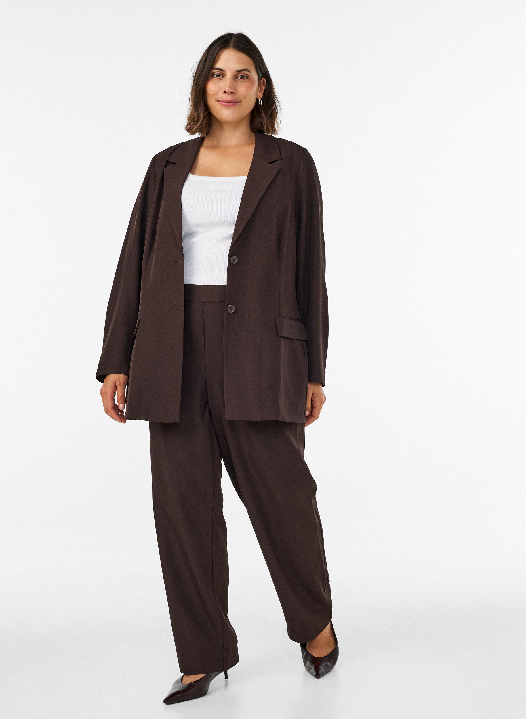 ZizziBlazer avec poches et fentes, Marron, Model image number 1