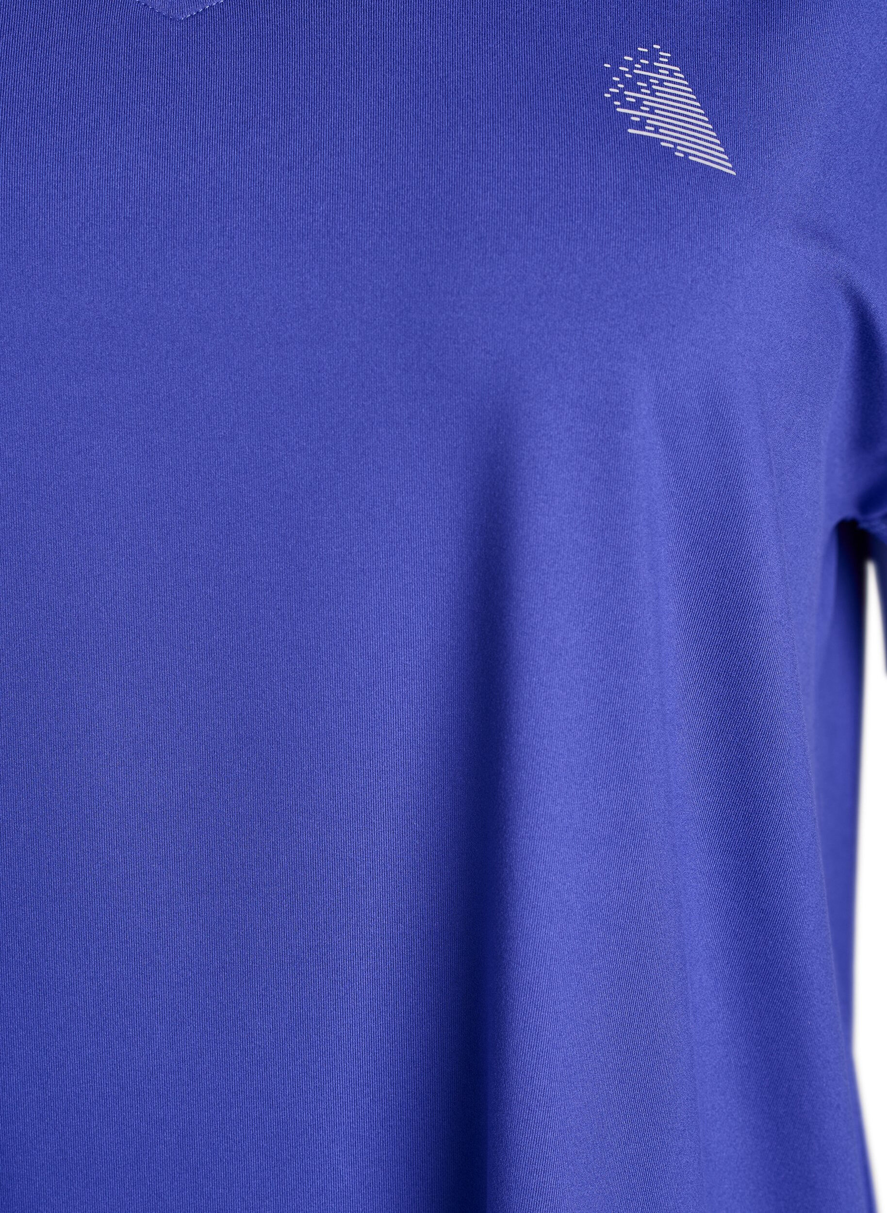 ZizziT-shirt de sport &agrave; manches courtes avec col en V, Violet, Packshot image number 2