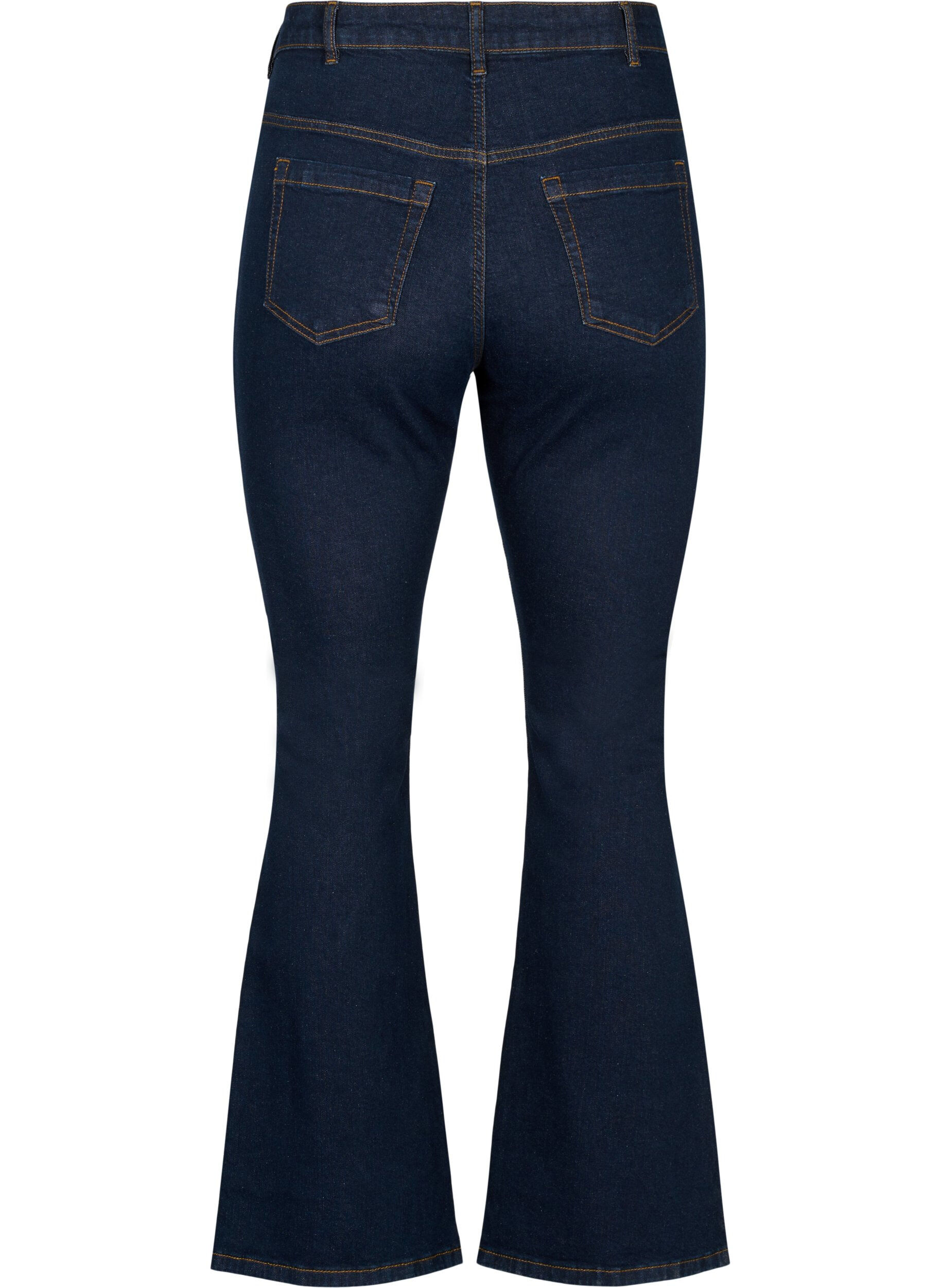 Zizzi Jeans bootcut Ellen &agrave; taille haute, Bleu, Packshot image number 1