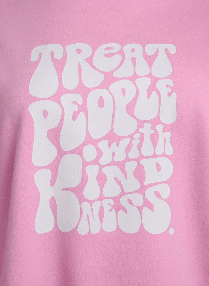 Sweat-shirt avec texte imprimé, Bubblegum, Packshot image number 2