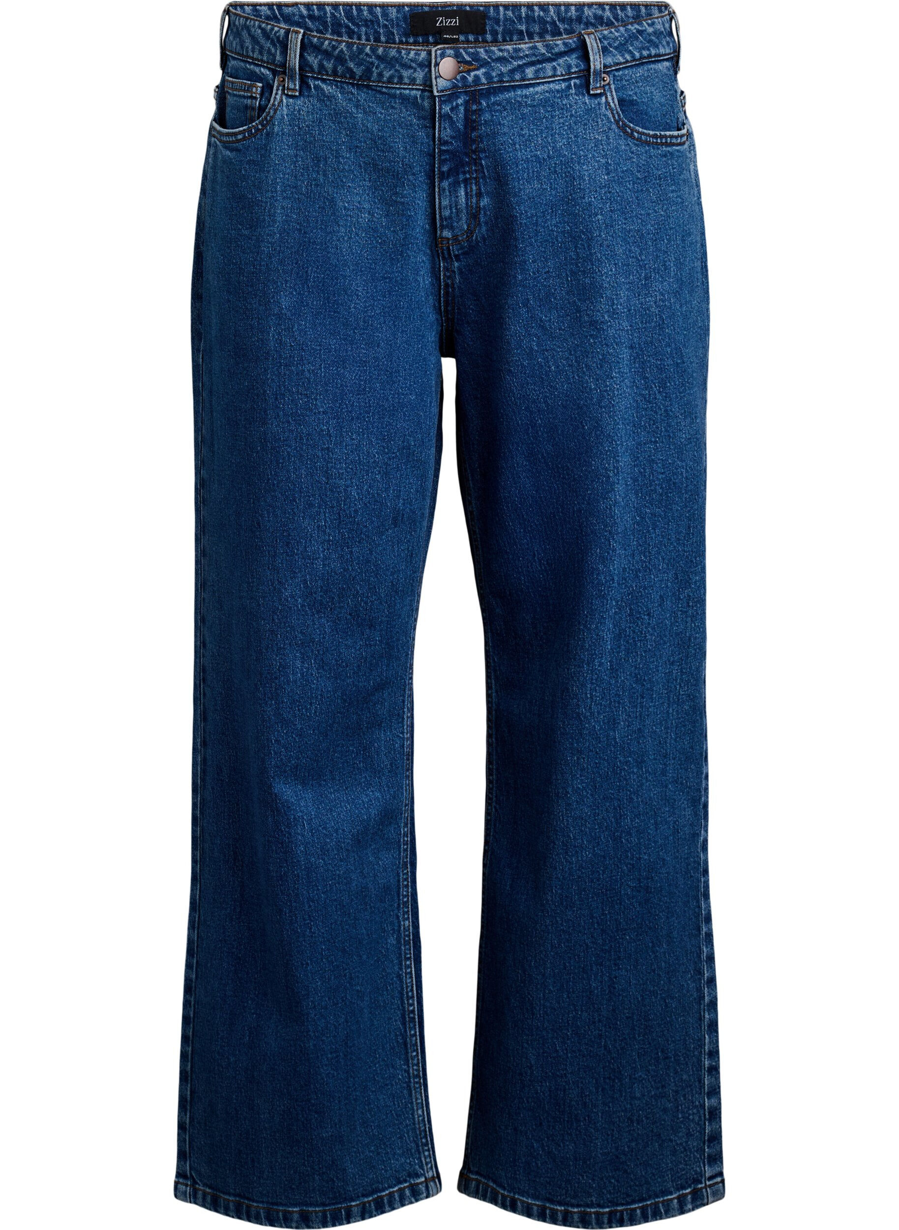 ZizziJean &agrave; jambe large et taille haute, Bleu, Packshot image number 0
