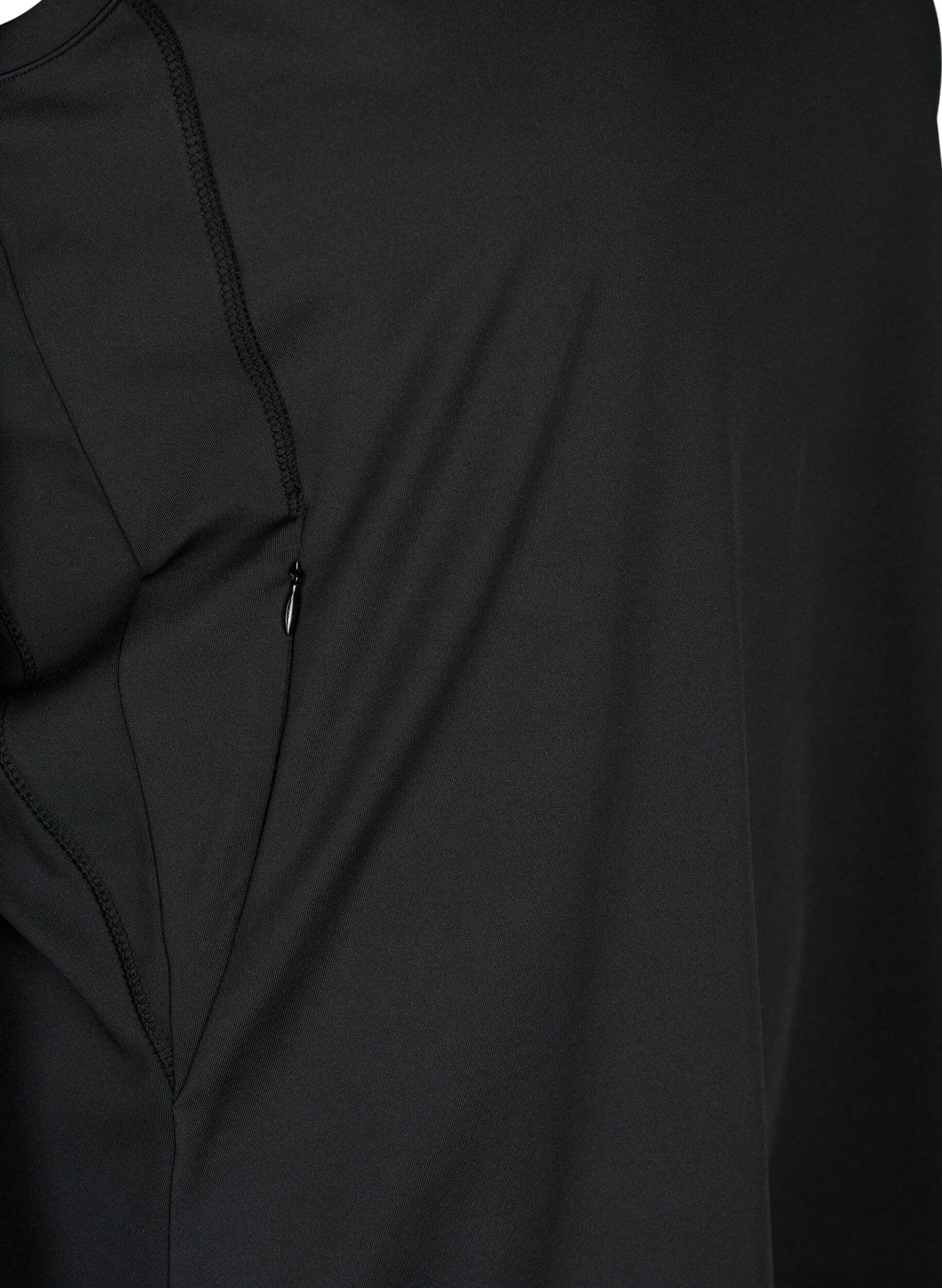 Zizzi Haut de sport avec dos rac&eacute; et maille, Black, Packshot image number 3