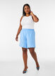 Short avec poches et taille haute, Bleu Clair, Model image number 1