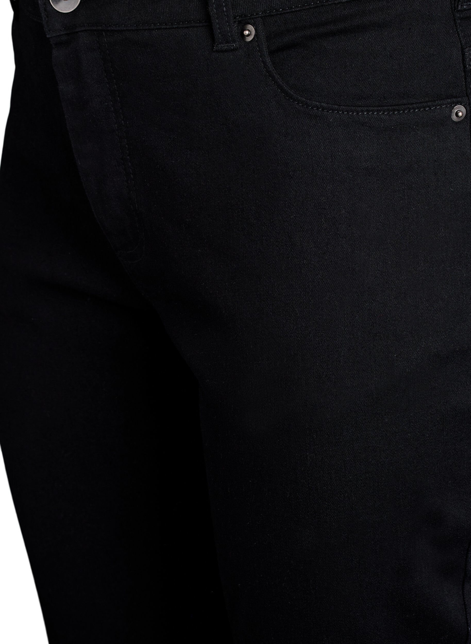 Zizzi Culotte Emily en denim slim fit, Noir, Packshot image number 2