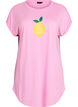 Chemise de nuit &agrave; manches courtes avec imprim&eacute; de texte, Rose, Packshot image number 0