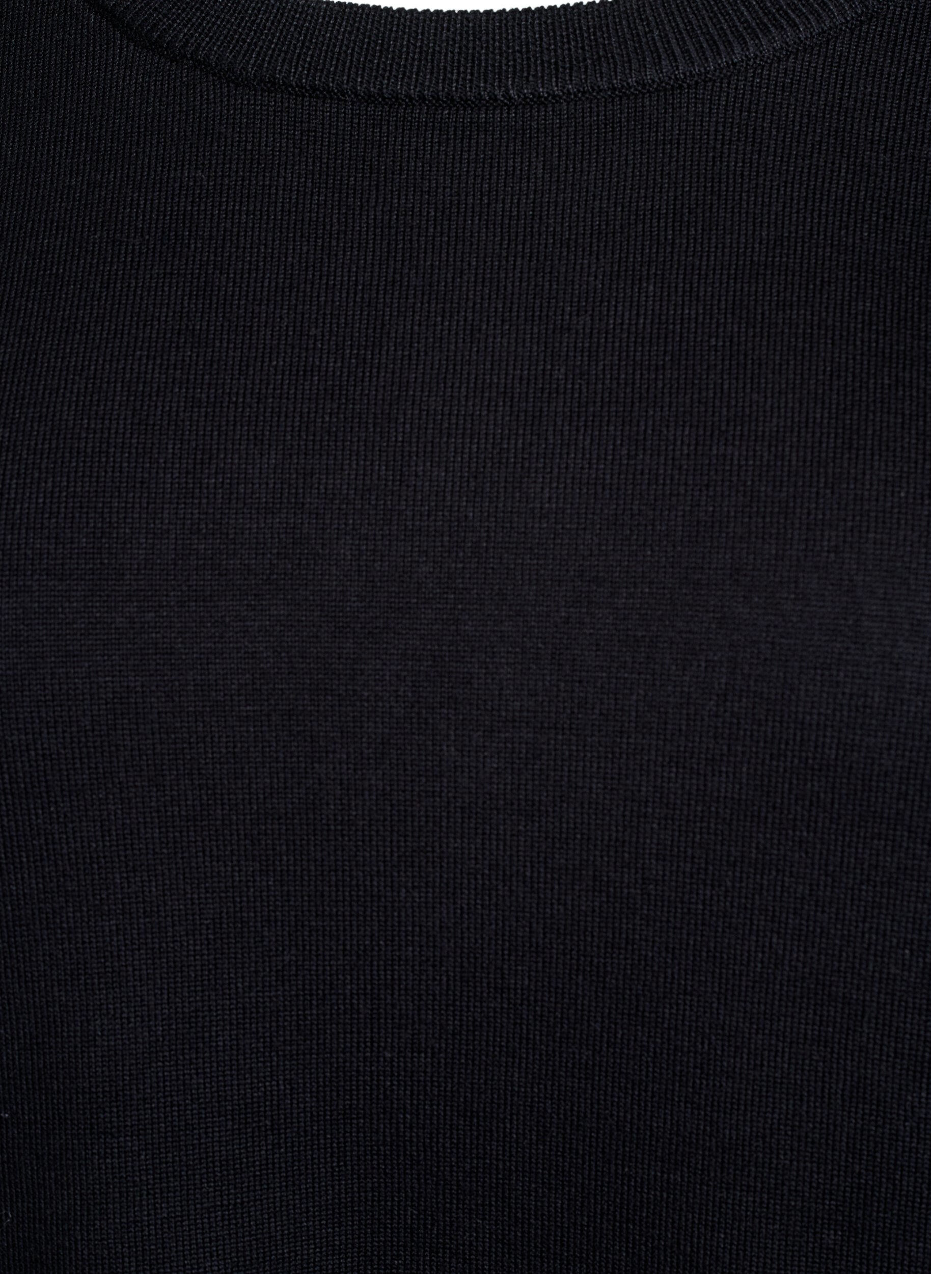 Zizzi chemisier maille &agrave; manches courtes et petits n&oelig;uds, Noir, Packshot image number 2