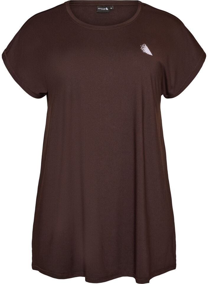 T-shirt d'entra&icirc;nement long, Marron, Packshot image number 0