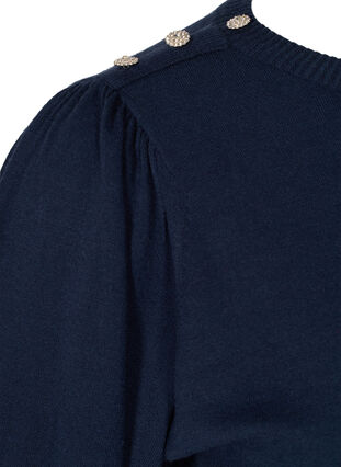Pull en tricot à manches bouffantes, Navy Blazer, Packshot image number 3