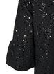 Robe à paillettes avec col en V et manches 3/4, Black w. Bl. Sequins, Packshot image number 3
