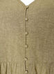 Blouse en lin et viscose avec un col en V et une fermeture boutonn&eacute;e, Vert, Packshot image number 2